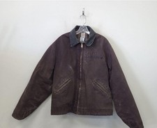 Carhartt Dark Brown Flannel Lined Detroit Jacket J97 DKB Men's Sz XL Regular EUC