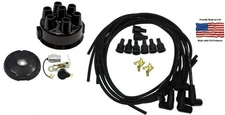 Ignition Tune up Kit for Cockshutt 6 Cy Tractor - Delco Clip-held Distributor