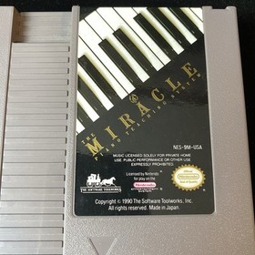 Miracle Piano Teaching System - Nintendo Entertainment NES Cartridge Cart RARE