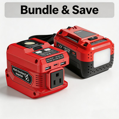 220W Power Inverter+140W USB Battery Charger for Mil-waukee 18V Battery for Camp