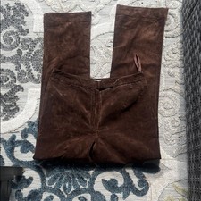Lord and Taylor 100 leather/suede semi flared pants