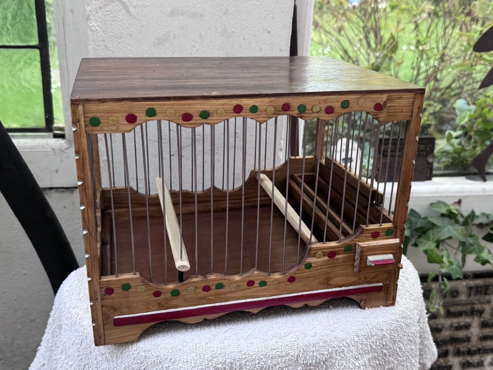 Vintage Hand Made Wooden Mule / Goldfinch / Canary /Small Bird Cage
Opens in a new window or tab