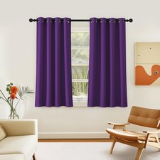 NICETOWN Room Darkening Curtains 54" Long, Thermal Insulated Grommet Purple