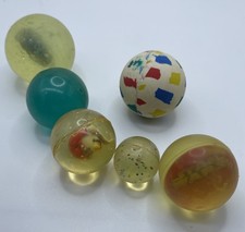 Super Bounce Bouncy Hard Rubber Ball Lot Vintage 6x