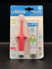 Dr. Brown's Infant-to-Toddler Toothbrush Set, 1.4 Ounce, Pink Exp 07/2027