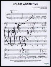 Bonnie McKee "Hold It Against Me" Songwriter AUTOGRAPH Signed Sheet Music ACOA
