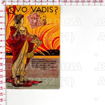 A2232 ADVERTISEMENT 1900 ROME CITY NERONE MUSIC FIRE ILLUSTRATOR MARTINI