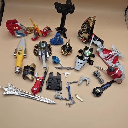 Vtg 1994 Power Rangers Deluxe Zord Parts Lot - Thunder Megazord White Tigerzord