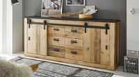 Sideboard Kommode Anrichte Sherwood 55 Old Style Hell Anthrazit Mit Soft-Close