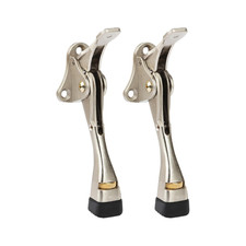 Kickdown Door Stopper 4 Inches - 2 Packs One Touch Adjustable Height Door Stop f