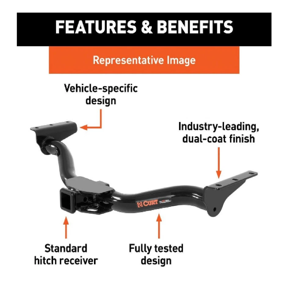 Curt Class 3 Trailer Hitch 13554 for Infiniti FX35 / FX37 / FX50 Foto 2 de 4