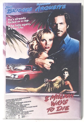 8 Million Ways To Die 80s Crime Thriller 2x3 MAGNET FREE SHIPPING Retro Gift