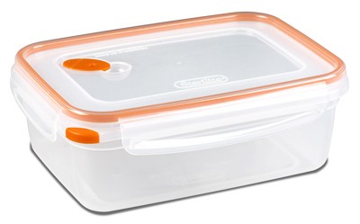 6er Pack - Ultra-Seal Lebensmittelbehälter, Rechteckig, Klar/Mandarine, 8,3 Tassen - 03221106