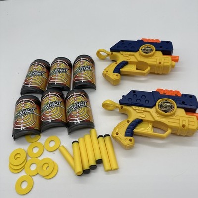 2 Zuru X Shot Dual - Gun Shoots Foam Darts & Discs - 6 Targets