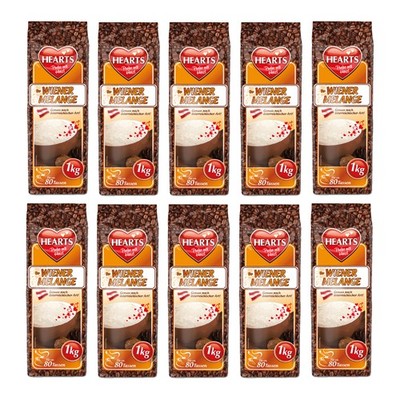 HEARTS Cappuccino Wiener Melange 10 x 1kg Familiepackung
