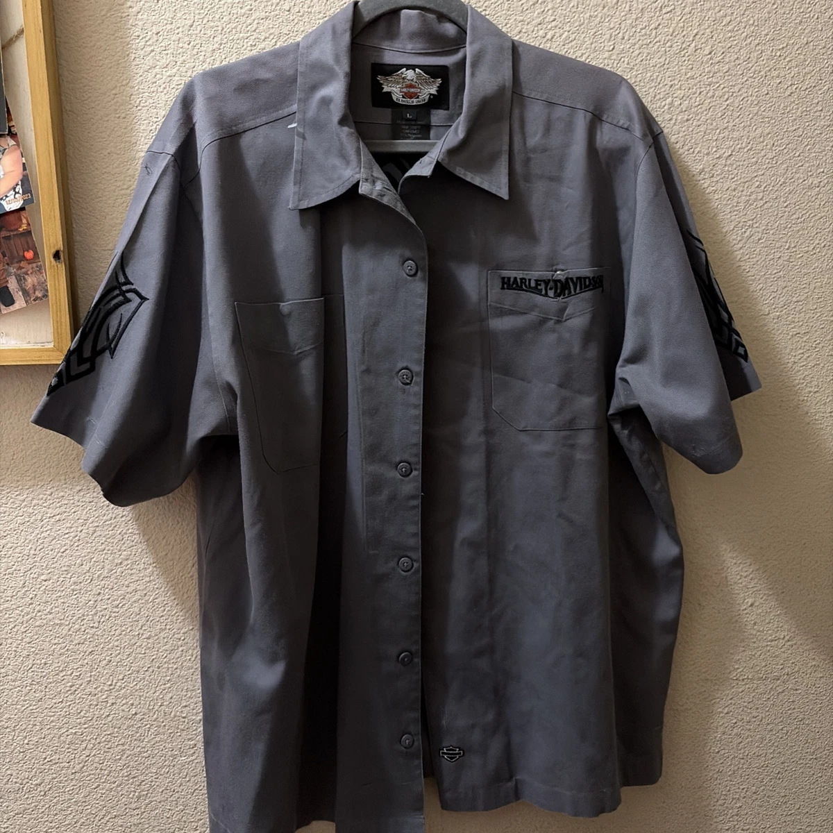 25+ Harley-Davidson Gray Casual Button-Down Shirts for Men for