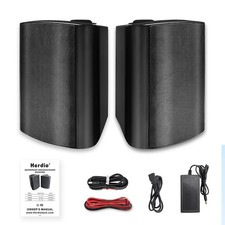 5.25'' 2PCS Indoor Outdoor Bluetooth Speakers Patio Waterproof Wired Wall Mount