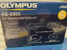 Olympus AS-2300 PC Transcription Kit RS-28 Foot Switch and E-102 Headset-Windows