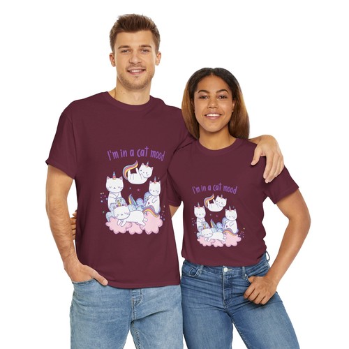I'm in a cat mood funny quote gift Unisex Heavy Cotton Tee men women humor - 第 12/66 張圖片