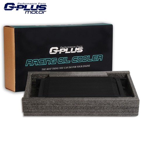 Universal 19 Row 10AN Aluminum Engine Oil Cooler + Filter Adapter Hose Kit - Imagen 7 de 9