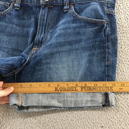 Calvin Klein Cut-Off Shorts Womens 30/10 (actual 34x4.5) Blue Denim Mid Rise Zip - Picture 8 of 19
