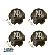 4 X Kmc Xd Series Spy Addict Revolver Flat Black 6 Lug Ford Center Cap 1079l140