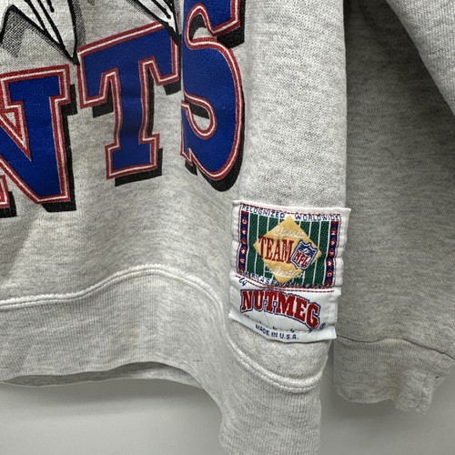 Vintage Vtg 1990s 90s NFL NY Giants Break Through Nutmeg Sweatshirt Large READ - Picture 4 of 10