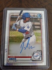 2020 Bowman Chrome Jacob Amaya Mojo Refractor Auto RC BMA-JA A++ AMAZING CORNERS