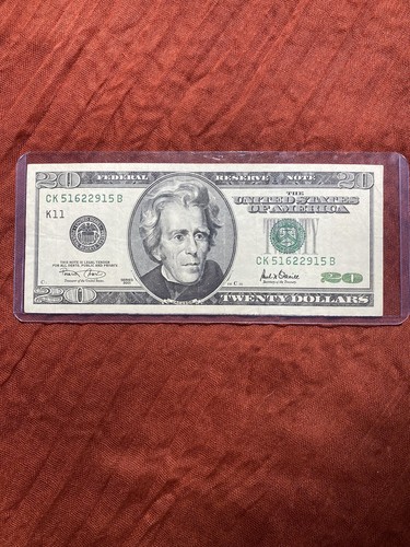 2001 Vintage $20.00 Dollar Bill ~Book Ends! - Picture 1 of 5