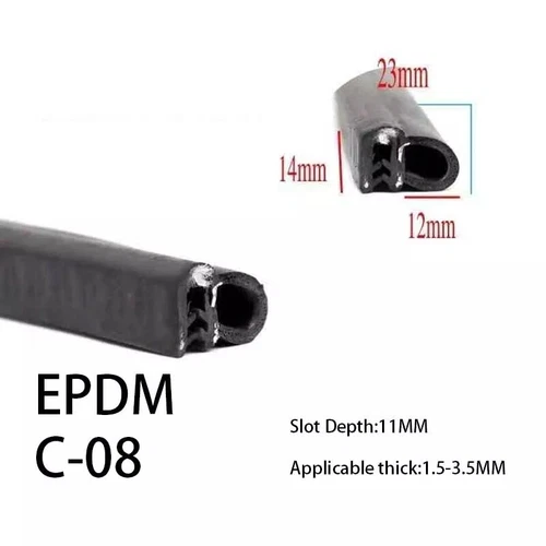 EPDM Rubber U-Shape Edge Trim Sealing Strip Car Door Guard Seal Edging Protector - Picture 21 of 64