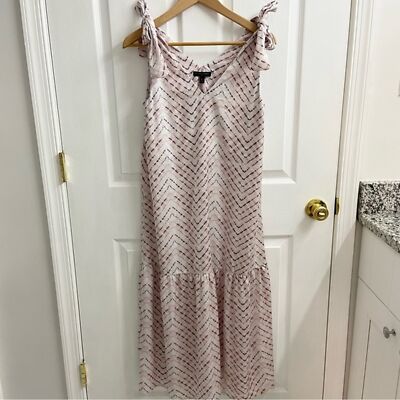 Banana Republic Satin Midi Dress Drop Waist Patterned Tie Shoulder Size XS Pink | eBay Banana Republic Satin Midi Dress Drop Waist Patterned Tie Shoulder Size XS Pink | eBay