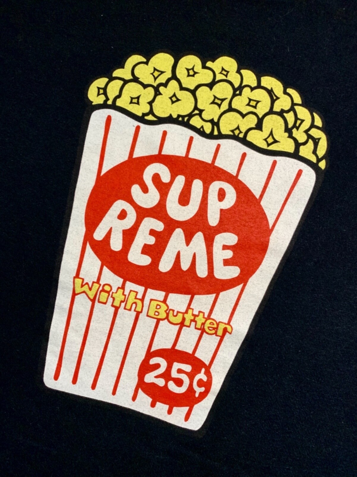 supreme popcorn sticker
