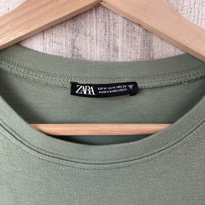 zara green t shirt dress Pera