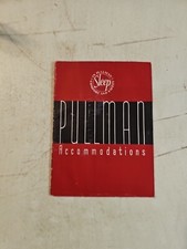 Vintage 1935 PULLMAN Train Accomadations Booklet. Some Water Damage 