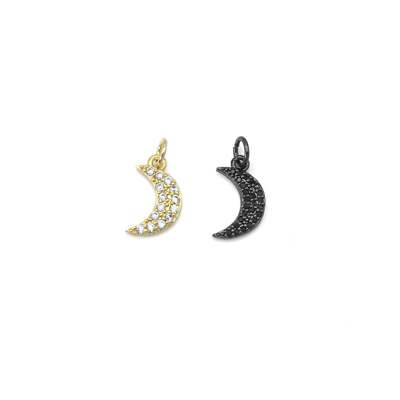 Micro Pave Crescent Moon Charm SKU#B98 | eBay