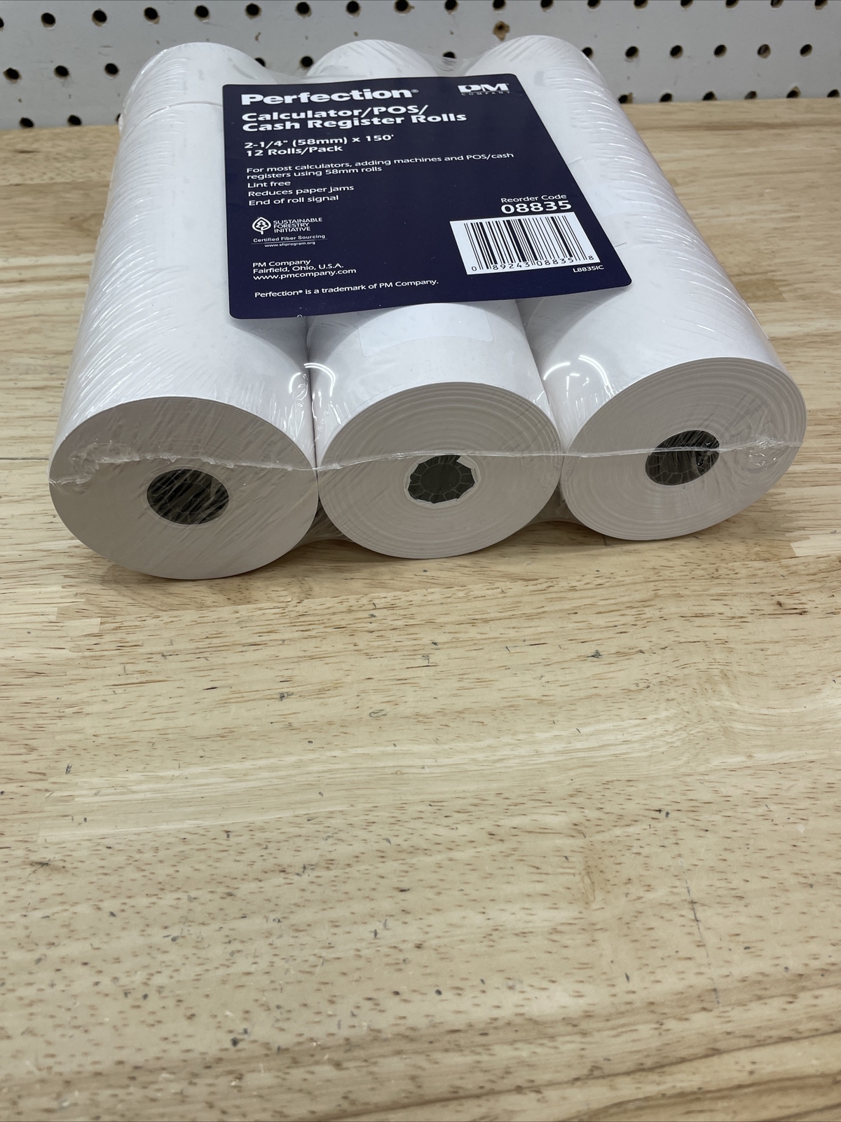 как выглядит Calculator POS Cash Register Rolls 2 1/4"/58mm x 150 ft 12 Roll Pack - 1/2" Core фото