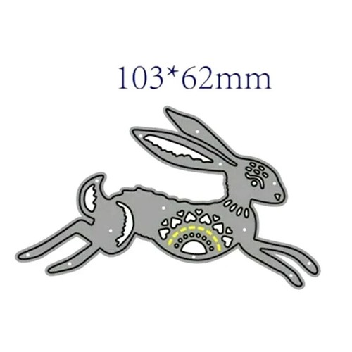 Cute Rabbit Metal Cutting Die , Stencil , Embossing , Scrapbooking . DIY. C1008 - Picture 2 of 3