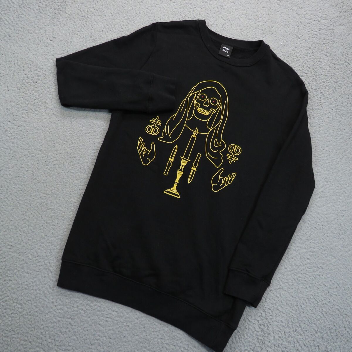 Drop Dead Clothing Sweatshirt Mens XS Black Punk Hardcore Drop Dead Clothing Sweatshirt Mens XS Black Punk Hardcore