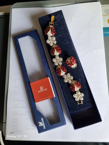 SWAROWSKI originale bracciale e spilla "Coccinelle" - Foto 4 di 4