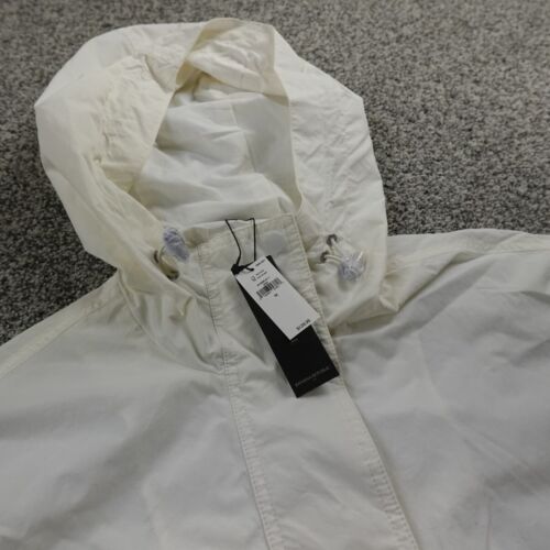 NEW Banana Republic Jacket Womens M White Water Resistant Windbreaker Rain Coat