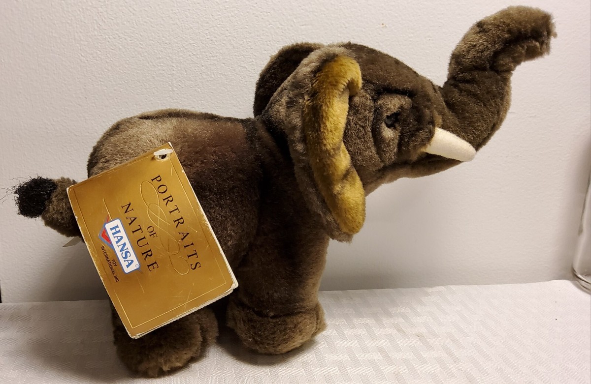 Hansa シマウマ Portraits of Nature art 26009 Hansa Portraits Of Nature Elephant Soft Plush With Tags 2010 | eBay