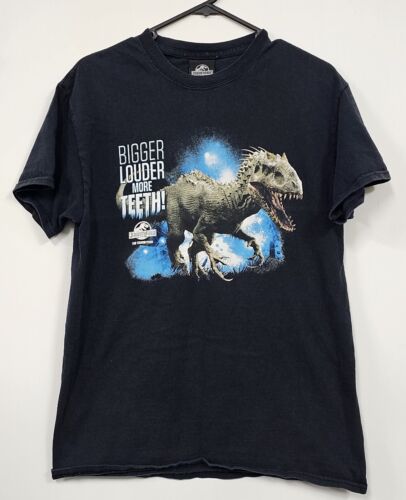 Jurassic World The Exhibition Mens Shirt Size Medium Bigger Louder More Teeth - Picture 1 of 5
