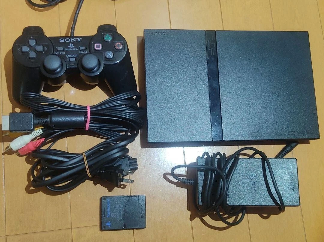 Sony Playstation 2 (PS2) Slim Game Console Complete Set with