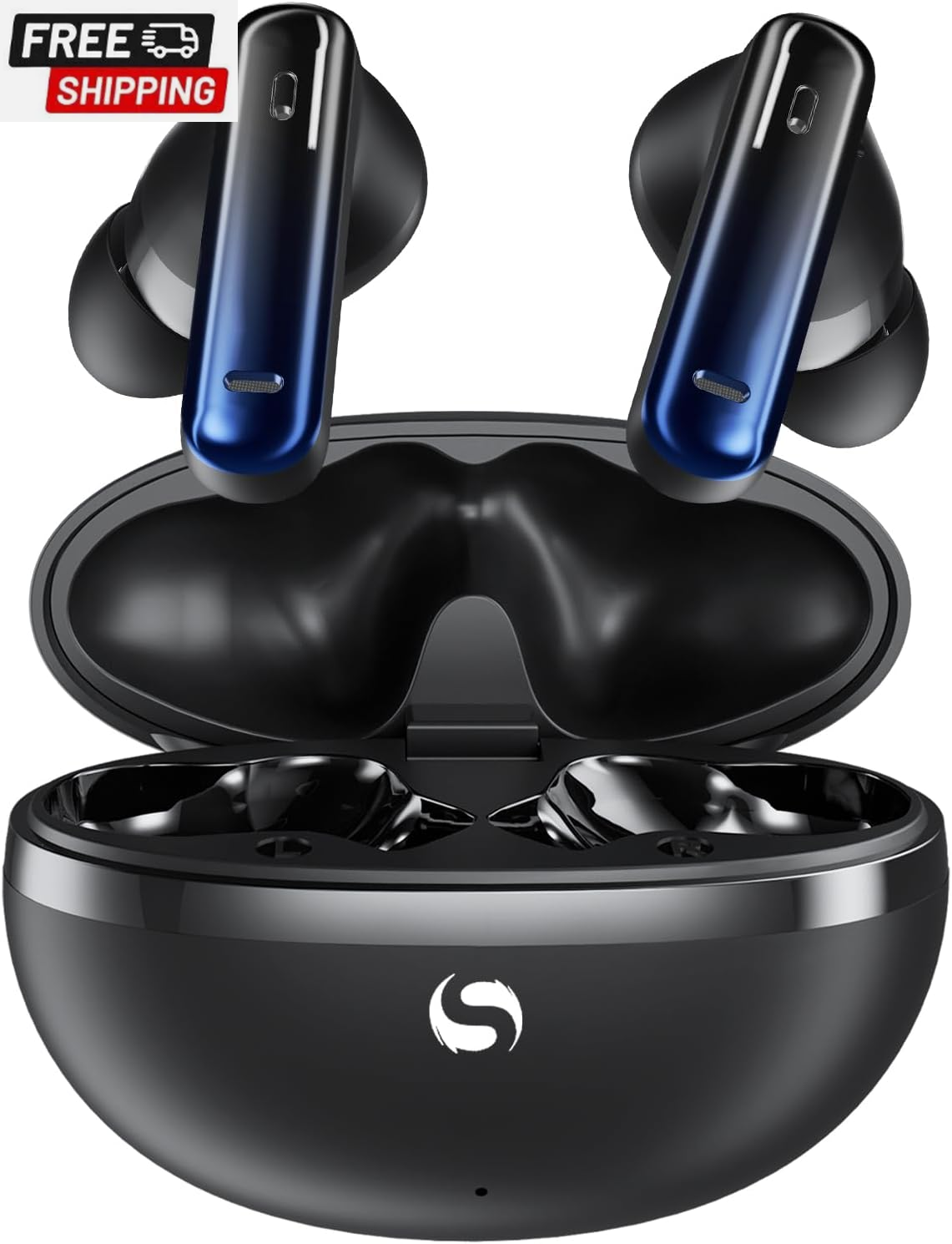 Small Headphones True Wireless Earbuds, In-Ear Earphones 35H Playtime with Charg