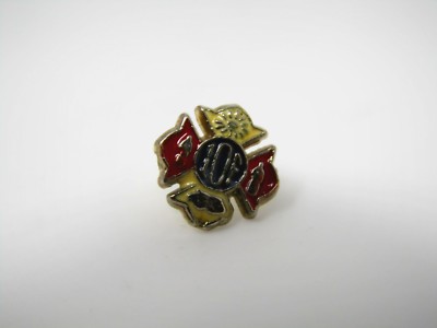 Vintage IOF International Order of Foresters Enamel Lapel Pin Hat Tack Gold Tone