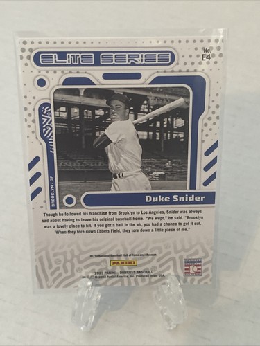2023 Panini Donruss Elite Series #E4 Duke Snider #'d 950/999 - Picture 3 of 3