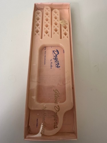 Vintage Handi Form Glove Dryers 2 Pair Pink Plastic with Original Box Retro - Picture 7 of 20