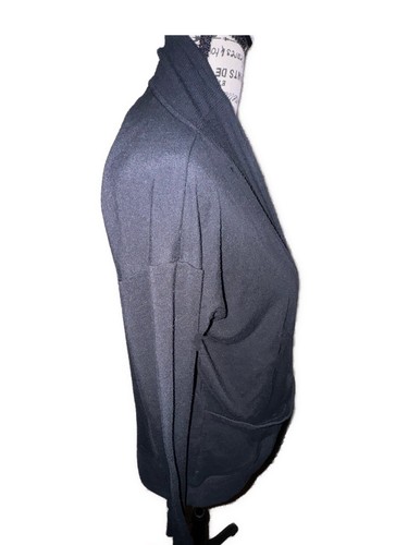 Athleta Girl Wrap N Roll Cardigan Sweatshirt Black Size Girls Large 12 - Picture 3 of 7