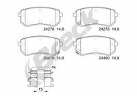 Breck BremsbeläGe Bremsbelegsatz Hinten FüR Hyundai I10 KIA Picanto