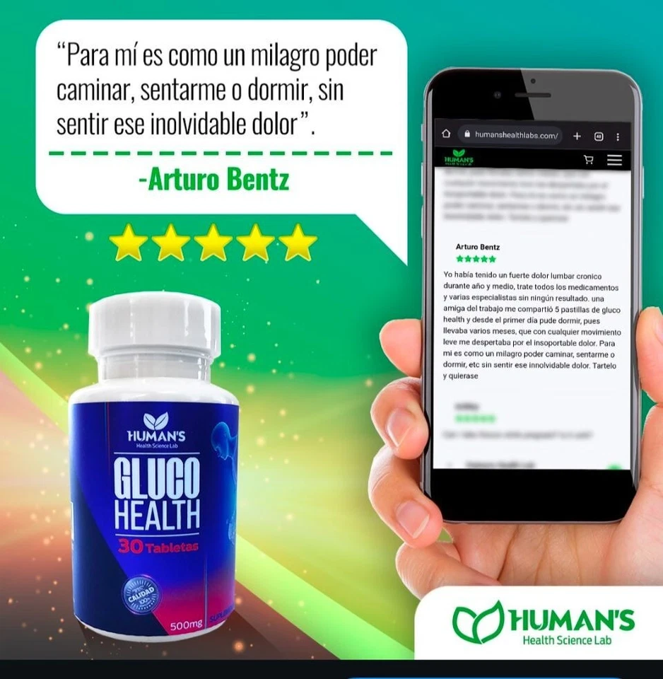 5 pack Gluco dolor de articulaciones joint support Humans Health Lab - Image 3 of 3